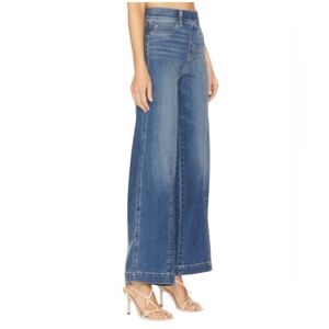 SPANX Medium Blue Wide-Leg Flare Jeans